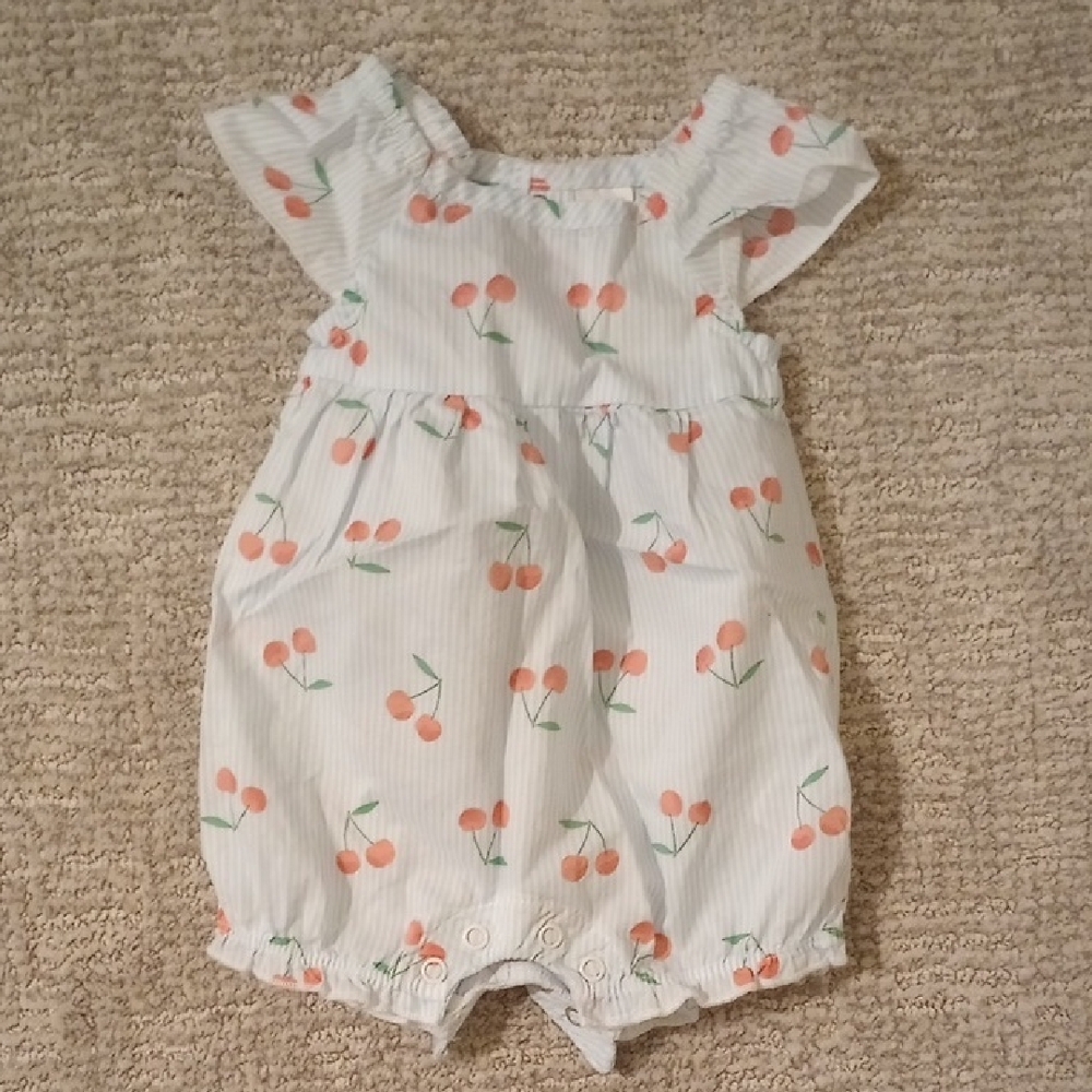 Cherry Print Baby Romper